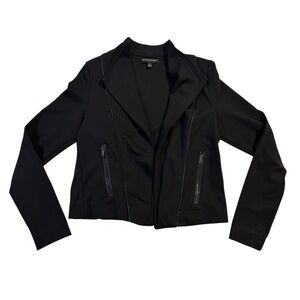 Banana Republic Women's Ponte Knit Black Moto Jacket XS